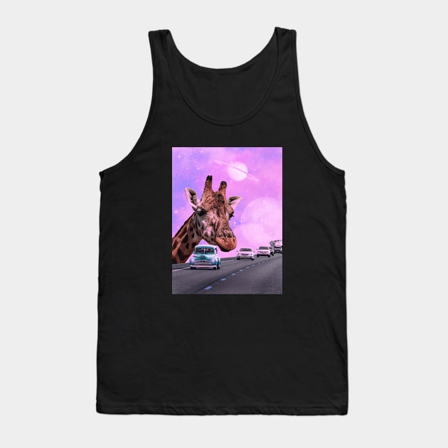 Hey There - Space Aesthetic Collage Tank Top by jessgaspar